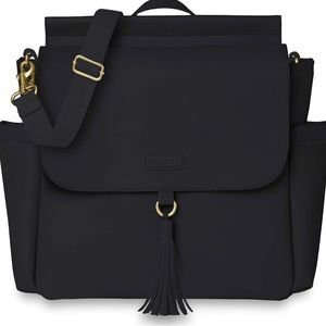 Skip Hop Greenwich Convertible Baby Bag Black Vegan Leather